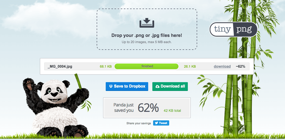 Tinypng per comprimir imatges
